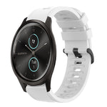 20mm Solid Color Soft Silicone Watch Band, For Garmin Garminmove Style, For Garmin Forerunner 645 Music
