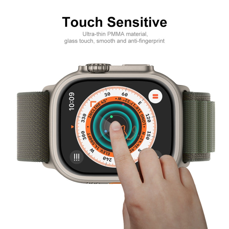 فيلم شاشة ENKAY 3D ناعم من PC حافة PMMA لساعة Apple Watch Ultra / Ultra 2 / Ultra 3 49 مم، 1 قطعة، 2 قطع، 5 قطع، 10 قطع