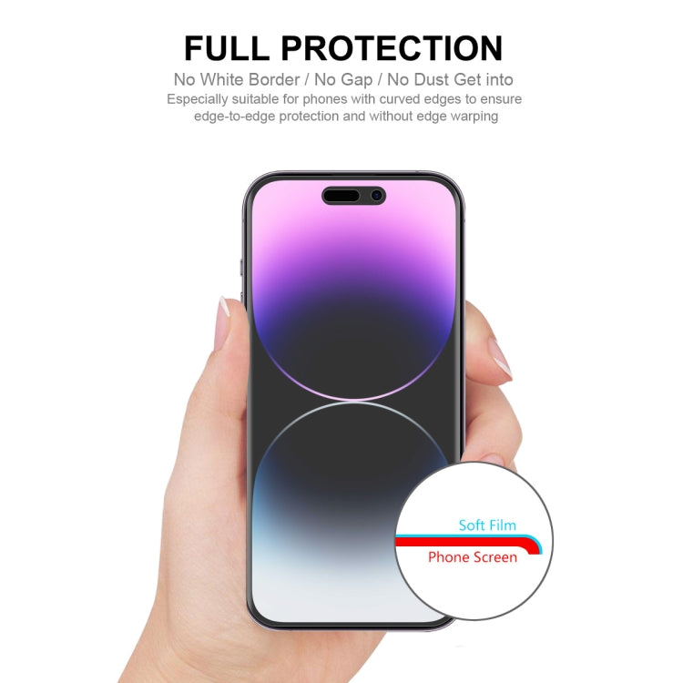 فيلم هيدروجيل مقاوم للانفجار مع غراء كامل ENKAY لهاتف iPhone 14 Pro Max، ل iPhone 14 Pro Max (قطعة واحدة)، ل iPhone 14 Pro Max (قطعتان)، ل iPhone 14 Pro Max (5 قطع)، ل iPhone 14 Pro Max (10 قطع)