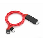 كابل محول HDMI بدقة 1080P من USB إلى HDTV، دونجل USB ذكر + USB أنثى إلى HDMI ذكر، كابل عكس شاشة بدقة 1080P HDTV للهاتف/اللوحي والمزيد للمشاركة والبث