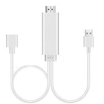 كابل محول HDMI بدقة 1080P من USB إلى HDTV، دونجل USB ذكر + USB أنثى إلى HDMI ذكر، كابل عكس شاشة بدقة 1080P HDTV للهاتف/اللوحي والمزيد للمشاركة والبث