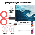 كابل محول HDMI بدقة 1080P من USB إلى HDTV، دونجل USB ذكر + USB أنثى إلى HDMI ذكر، كابل عكس شاشة بدقة 1080P HDTV للهاتف/اللوحي والمزيد للمشاركة والبث