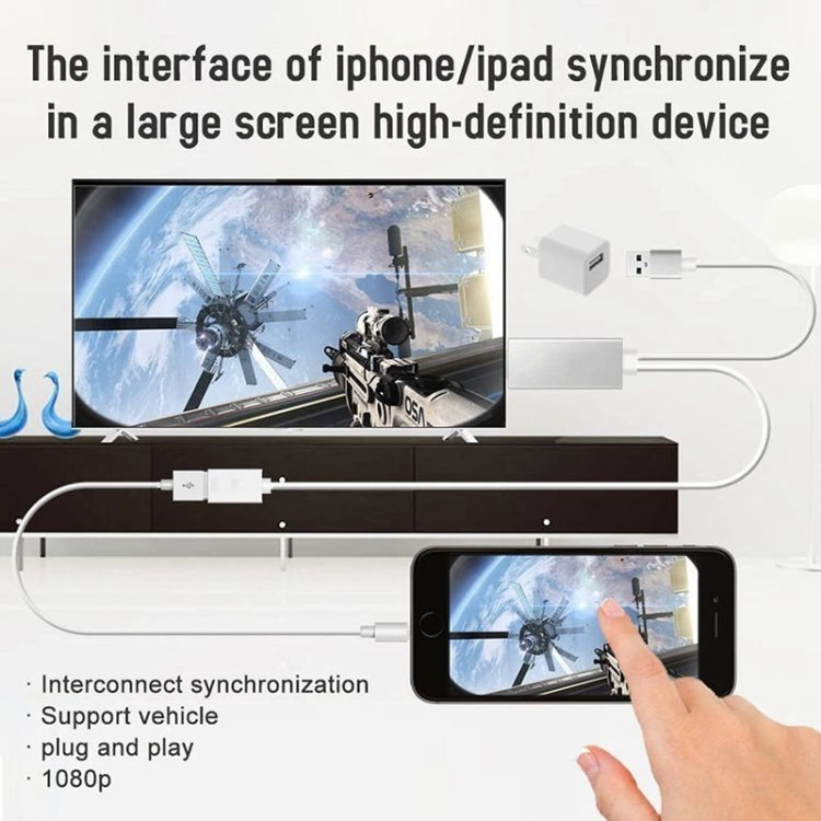 كابل محول HDMI بدقة 1080P من USB إلى HDTV، دونجل USB ذكر + USB أنثى إلى HDMI ذكر، كابل عكس شاشة بدقة 1080P HDTV للهاتف/اللوحي والمزيد للمشاركة والبث