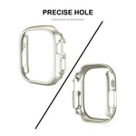 غطاء ENKAY 2 في 1 بإطار PC + فيلم زجاج مقسى 9H كامل التغطية لساعات آبل ووتش ألترا 3 / 2 / 1 49مم