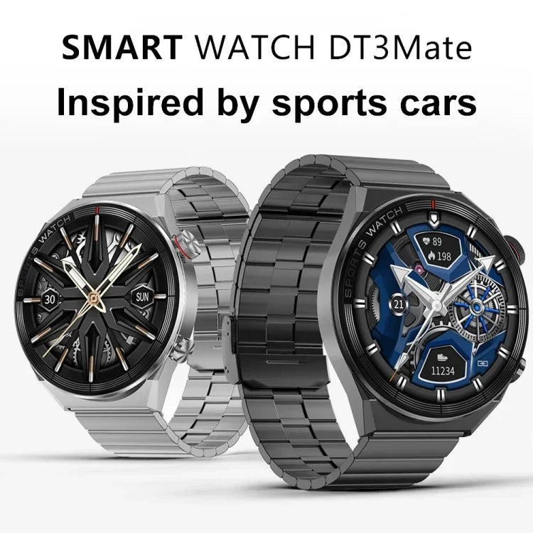 ساعة ذكية DT3 Mate بشاشة ملونة 1.5 بوصة، تدعم مراقبة معدل ضربات القلب / ضغط الدم