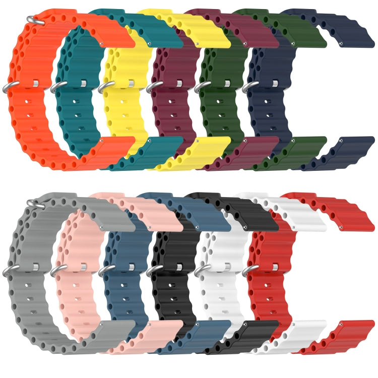 20mm Ocean Style Silicone Solid Color Watch Band, For Garmin Garminmove Style, For Garmin Forerunner 645 Music