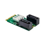 بطاقة ST551 PCIe بسرعة 6Gbps بمفتاح B+M إلى منفذين SATA 3.0، محول M.2 إلى SATA مزدوج، ST551