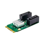 بطاقة ST551 PCIe بسرعة 6Gbps بمفتاح B+M إلى منفذين SATA 3.0، محول M.2 إلى SATA مزدوج، ST551