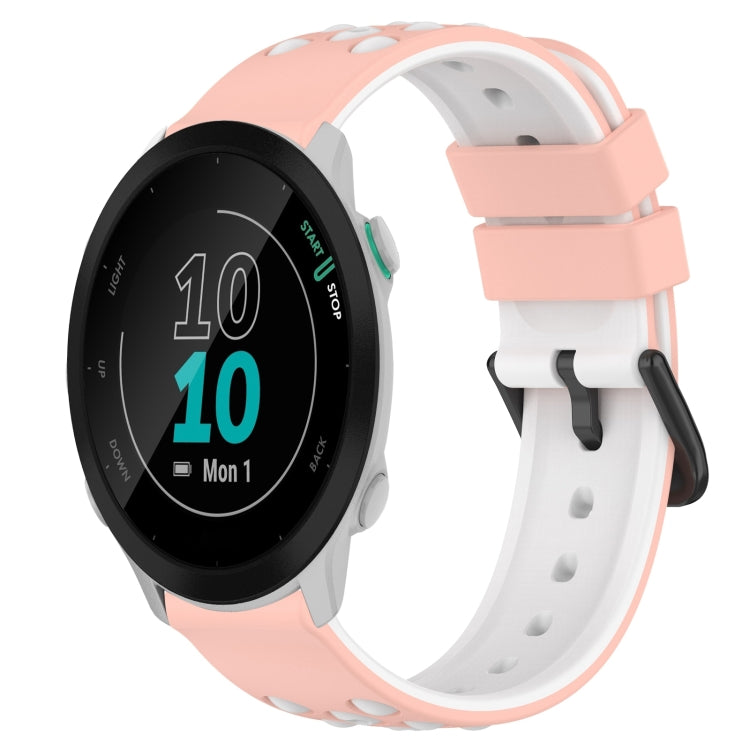 20mm Two-Color Porous Silicone Watch Band, For Garmin Forerunner 55, For Garmin Venu, For Garmin Venu SQ, For Garminmove Luxe