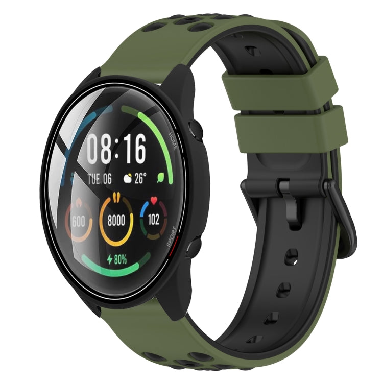 22mm Two-Color Porous Silicone Watch Band, For Xiaomi MI Watch Color