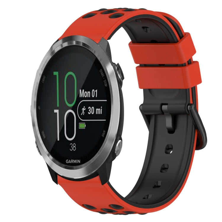 22mm Two-Color Silicone Watch Band, For Garmin Garminmove Style, For Garmin Forerunner 645 Music