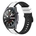 سوار ساعة سيليكون ثنائي اللون مقاس 22مم، لساعات Samsung Galaxy Watch3 مقاس 45مم، لساعات Samsung Galaxy Watch مقاس 46مم، لساعات Samsung Gear S3 Classic، لساعات Samsung Gear S3 Frontier