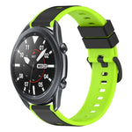 سوار ساعة سيليكون ثنائي اللون مقاس 22مم، لساعات Samsung Galaxy Watch3 مقاس 45مم، لساعات Samsung Galaxy Watch مقاس 46مم، لساعات Samsung Gear S3 Classic، لساعات Samsung Gear S3 Frontier