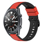 سوار ساعة سيليكون ثنائي اللون مقاس 22مم، لساعات Samsung Galaxy Watch3 مقاس 45مم، لساعات Samsung Galaxy Watch مقاس 46مم، لساعات Samsung Gear S3 Classic، لساعات Samsung Gear S3 Frontier