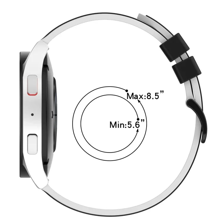 سوار ساعة سيليكون ثنائي اللون مقاس 22مم، لساعات Samsung Galaxy Watch3 مقاس 45مم، لساعات Samsung Galaxy Watch مقاس 46مم، لساعات Samsung Gear S3 Classic، لساعات Samsung Gear S3 Frontier