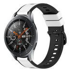 سوار ساعة سيليكون ثنائي اللون مقاس 22مم، لساعات Samsung Galaxy Watch3 مقاس 45مم، لساعات Samsung Galaxy Watch مقاس 46مم، لساعات Samsung Gear S3 Classic، لساعات Samsung Gear S3 Frontier