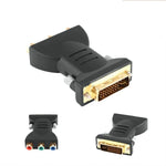 محول فيديو وصوت AV مكون من DVI-I 24+5 دبوس ذكر مطلي بالذهب إلى 3 RCA مطلية بالذهب