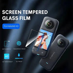 فيلم حماية شفاف عالي الدقة منحني 2 قطع لـ Insta360 X3 STARTRC، لـ Insta360 X3
