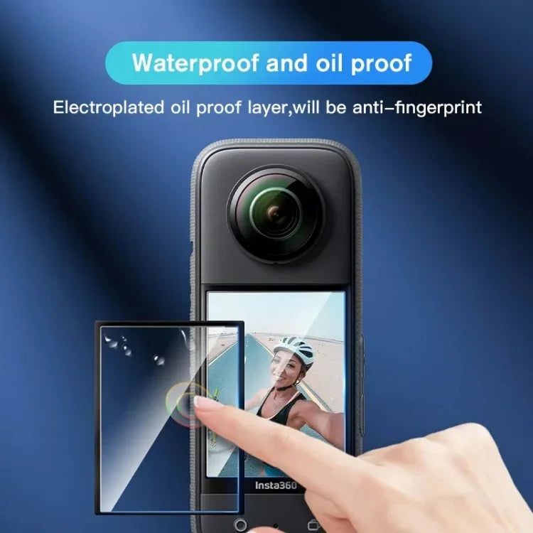 فيلم حماية شفاف عالي الدقة منحني 2 قطع لـ Insta360 X3 STARTRC، لـ Insta360 X3