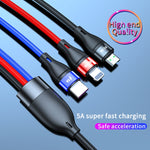 كابل شحن سريع USB إلى Micro USB + USB-C / Type-C + 8 دبابيس