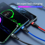 كابل شحن سريع USB إلى Micro USB + USB-C / Type-C + 8 دبابيس