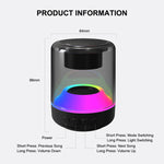 مكبر صوت ENKAY Hat-Prince محمول مع إضاءة RGB وبلوتوث لاسلكي، S، L