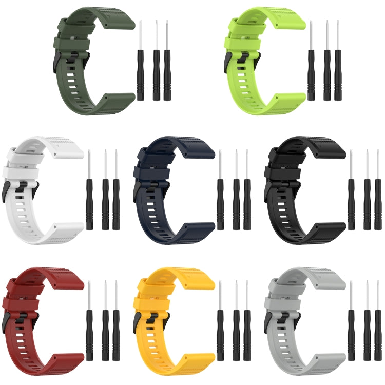 26mm Horizontal Texture Silicone Watch Band with Removal Tool, For Garmin Fenix 6X Sapphire, For Garmin Fenix 5X Sapphire, For Garmin Fenix 5X Plus, For Garmin Fenix 3, For Garmin Fenix 3 HR, For Garmin Fenix 3 Sapphire