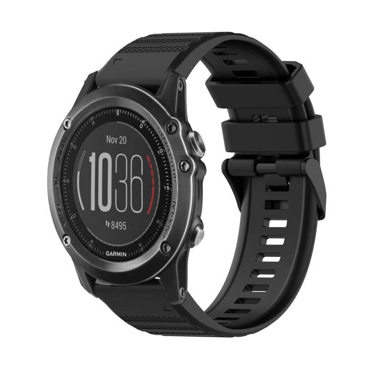 26mm Horizontal Texture Silicone Watch Band with Removal Tool, For Garmin Fenix 6X Sapphire, For Garmin Fenix 5X Sapphire, For Garmin Fenix 5X Plus, For Garmin Fenix 3, For Garmin Fenix 3 HR, For Garmin Fenix 3 Sapphire