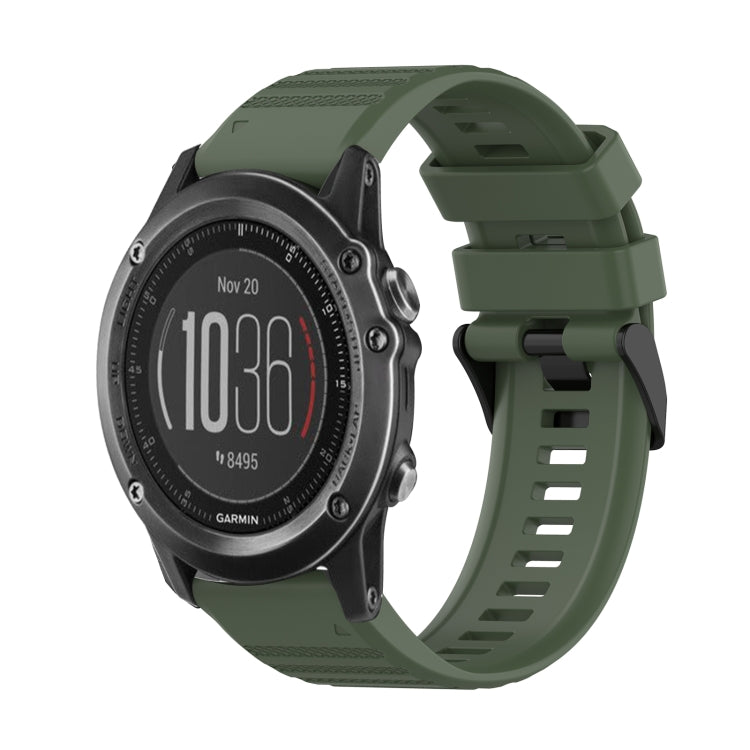 26mm Horizontal Texture Silicone Watch Band with Removal Tool, For Garmin Fenix 6X Sapphire, For Garmin Fenix 5X Sapphire, For Garmin Fenix 5X Plus, For Garmin Fenix 3, For Garmin Fenix 3 HR, For Garmin Fenix 3 Sapphire