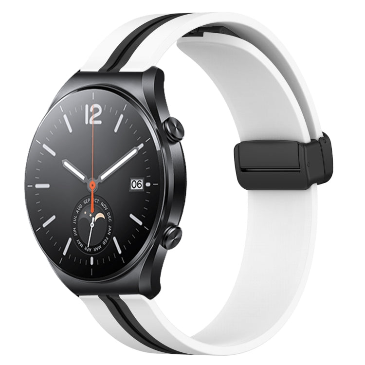 22mm Folding Magnetic Clasp Silicone Watch Band, For Xiaomi MI Watch S1, For Xiaomi MI Watch S1 Pro, For Xiaomi MI Watch Color 2, For Xiaomi MI Watch Sport