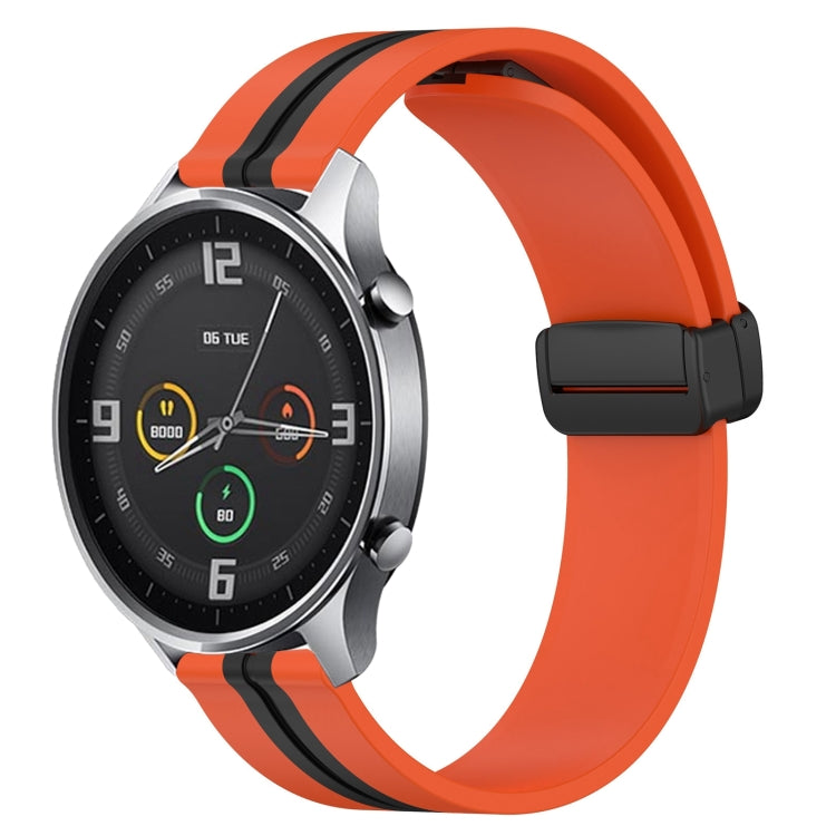 22mm Folding Magnetic Clasp Silicone Watch Band, For Xiaomi MI Watch Color