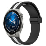 22mm Folding Magnetic Clasp Silicone Watch Band, For Huawei Watch GT3 Pro 46mm, For Huawei Watch GT3 46mm, For Huawei Watch GT Runner, For Huawei Watch 3