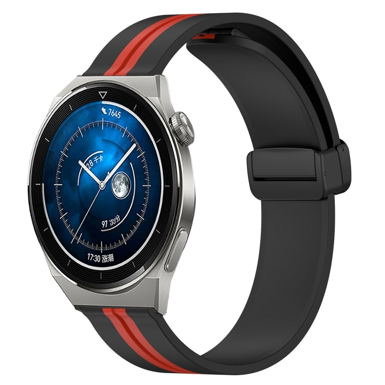 22mm Folding Magnetic Clasp Silicone Watch Band, For Huawei Watch GT3 Pro 46mm, For Huawei Watch GT3 46mm, For Huawei Watch GT Runner, For Huawei Watch 3
