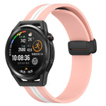 22mm Folding Magnetic Clasp Silicone Watch Band, For Huawei Watch GT3 Pro 46mm, For Huawei Watch GT3 46mm, For Huawei Watch GT Runner, For Huawei Watch 3