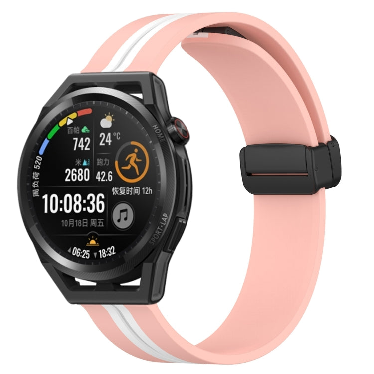 22mm Folding Magnetic Clasp Silicone Watch Band, For Huawei Watch GT3 Pro 46mm, For Huawei Watch GT3 46mm, For Huawei Watch GT Runner, For Huawei Watch 3