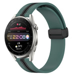 22mm Folding Magnetic Clasp Silicone Watch Band, For Huawei Watch 3 Pro, For Huawei GT2 Pro, For Huawei Watch GT 2E, For Huawei GT2 46mm