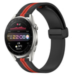 22mm Folding Magnetic Clasp Silicone Watch Band, For Huawei Watch 3 Pro, For Huawei GT2 Pro, For Huawei Watch GT 2E, For Huawei GT2 46mm