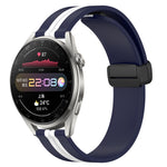 22mm Folding Magnetic Clasp Silicone Watch Band, For Huawei Watch 3 Pro, For Huawei GT2 Pro, For Huawei Watch GT 2E, For Huawei GT2 46mm