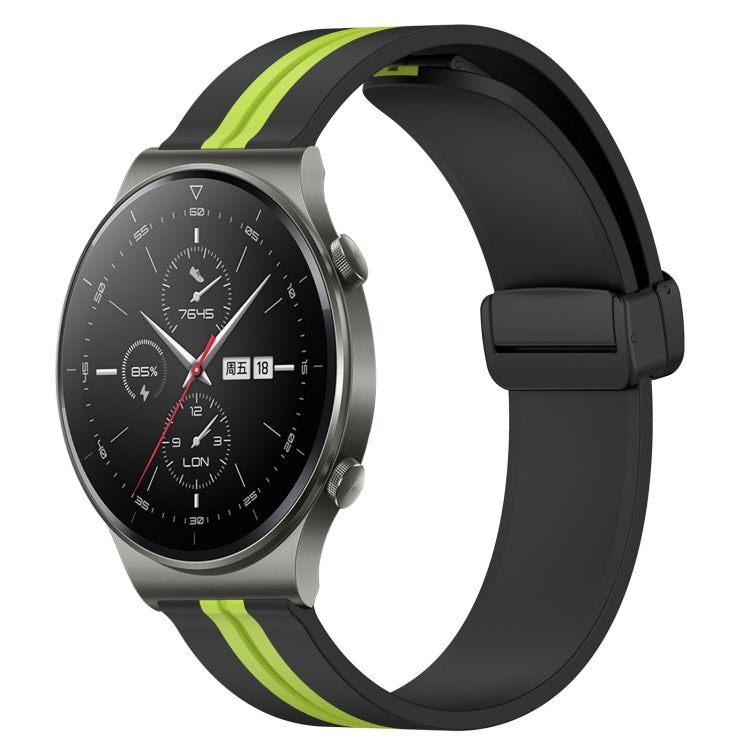 22mm Folding Magnetic Clasp Silicone Watch Band, For Huawei Watch 3 Pro, For Huawei GT2 Pro, For Huawei Watch GT 2E, For Huawei GT2 46mm