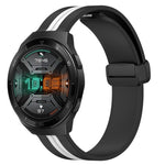 22mm Folding Magnetic Clasp Silicone Watch Band, For Huawei Watch 3 Pro, For Huawei GT2 Pro, For Huawei Watch GT 2E, For Huawei GT2 46mm