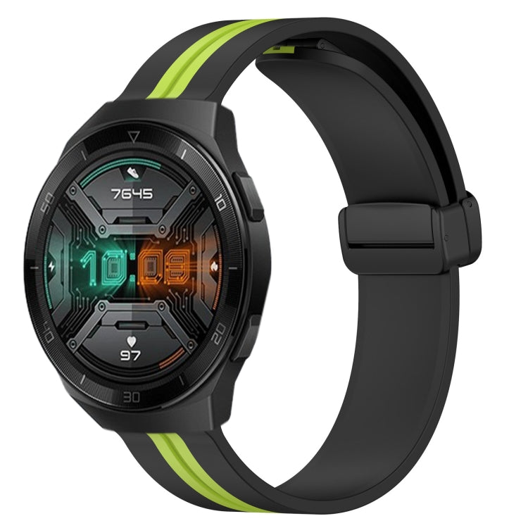 22mm Folding Magnetic Clasp Silicone Watch Band, For Huawei Watch 3 Pro, For Huawei GT2 Pro, For Huawei Watch GT 2E, For Huawei GT2 46mm