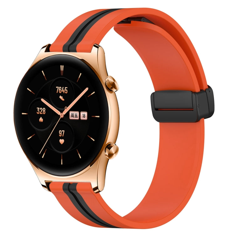 22mm Folding Magnetic Clasp Silicone Watch Band, For Honor Watch GS 3, For Honor Watch GS Pro, For Honor Magic Watch 2 46mm, For Honor Watch Dream