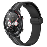 22mm Folding Magnetic Clasp Silicone Watch Band, For Honor Watch GS 3, For Honor Watch GS Pro, For Honor Magic Watch 2 46mm, For Honor Watch Dream