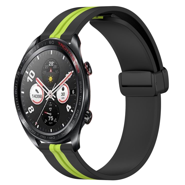 22mm Folding Magnetic Clasp Silicone Watch Band, For Honor Watch GS 3, For Honor Watch GS Pro, For Honor Magic Watch 2 46mm, For Honor Watch Dream