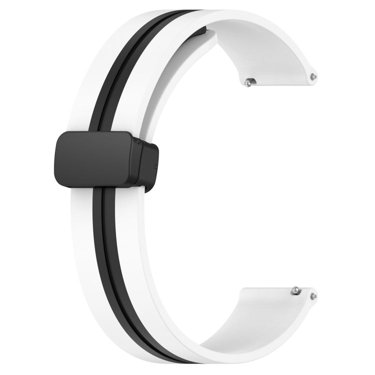 20mm Folding Magnetic Clasp Silicone Watch Band, For Honor Watch ES, For Honor MagicWatch2 42mm