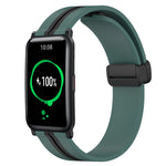 20mm Folding Magnetic Clasp Silicone Watch Band, For Honor Watch ES, For Honor MagicWatch2 42mm