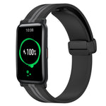 20mm Folding Magnetic Clasp Silicone Watch Band, For Honor Watch ES, For Honor MagicWatch2 42mm