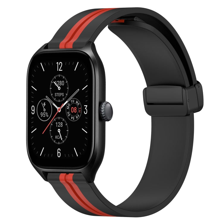 20mm Folding Magnetic Clasp Silicone Watch Band, For Amazfit GTS 4, For Amazfit GTS 3, For Amazfit GTS 2 Mini, For Amazfit GTS 2
