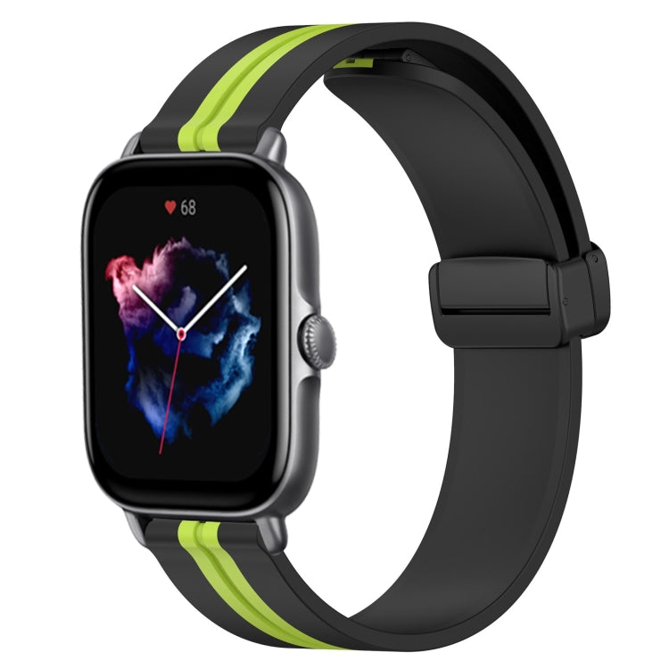 20mm Folding Magnetic Clasp Silicone Watch Band, For Amazfit GTS 4, For Amazfit GTS 3, For Amazfit GTS 2 Mini, For Amazfit GTS 2
