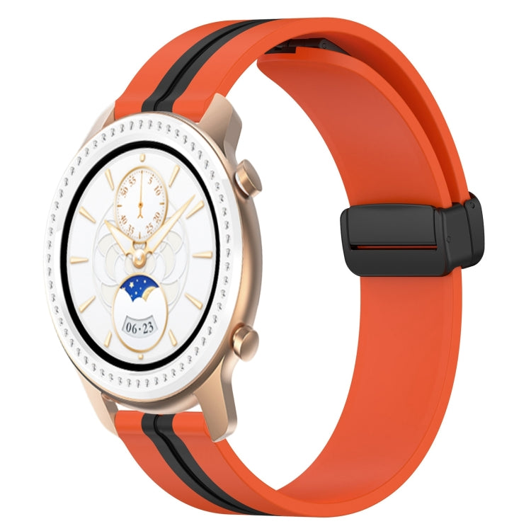 20mm Folding Magnetic Clasp Silicone Watch Band, For Amazfit GTS, For Amazfit GTR 42mm, For Amazfit Pop Pro, For Amazfit Pop
